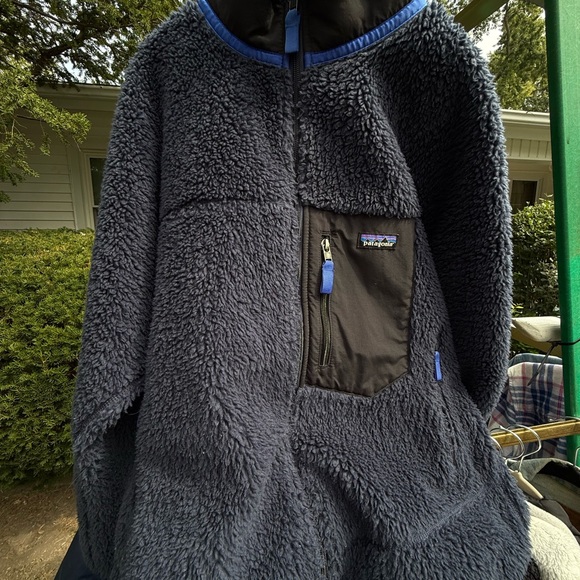 Men’s Patagonia Fleece Jacket - Dark Blue & Black - Picture 1 of 8